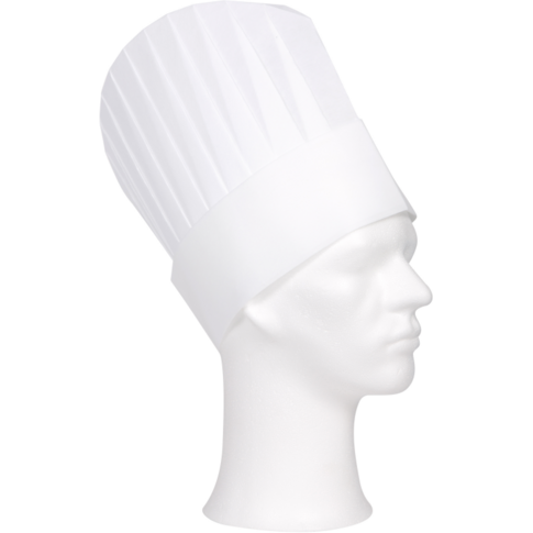 Comfort - Chapeau | Chapeau du chef | Papier 23cm | Blanc | Sac de 10 pièces