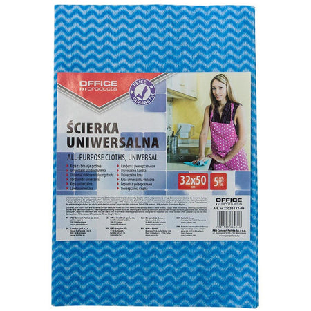 OFFICE products -   huishouddoekjes, 32 x 50 cm, geassorteerde kleuren, pak van 5 stuks