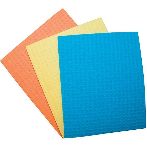 UFFICIO - prodotti panni spugna, ft 16 x 18 cm, colori assortiti, conf. 3 pz