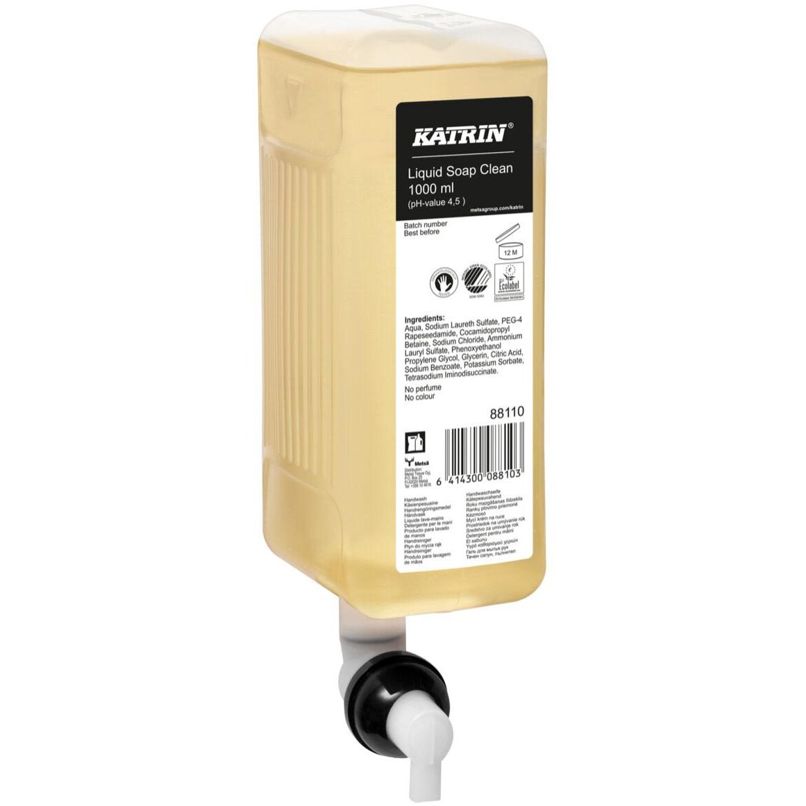 Katrin -  vloeibare zeep 88110 Clean, flacon van 1000 ml