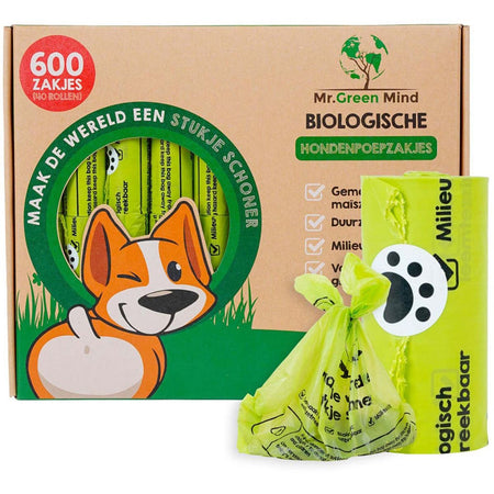 Mr. Green Mind - dog poop bags Bio, green, box of 600 pieces