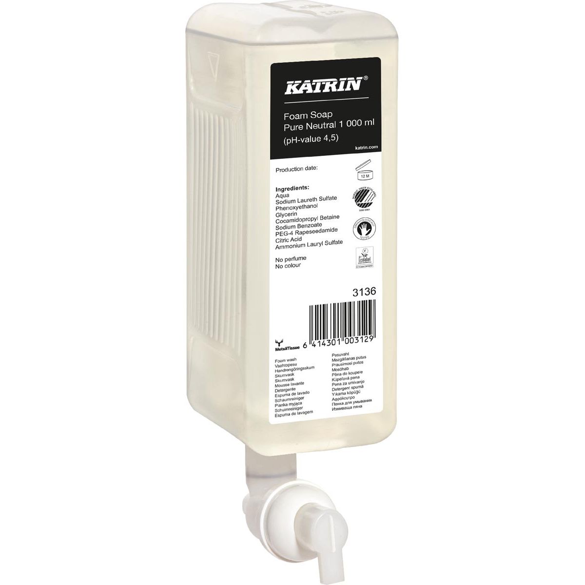 Katrin - Sapone per le mani Clean schiuma 1000ml 3136