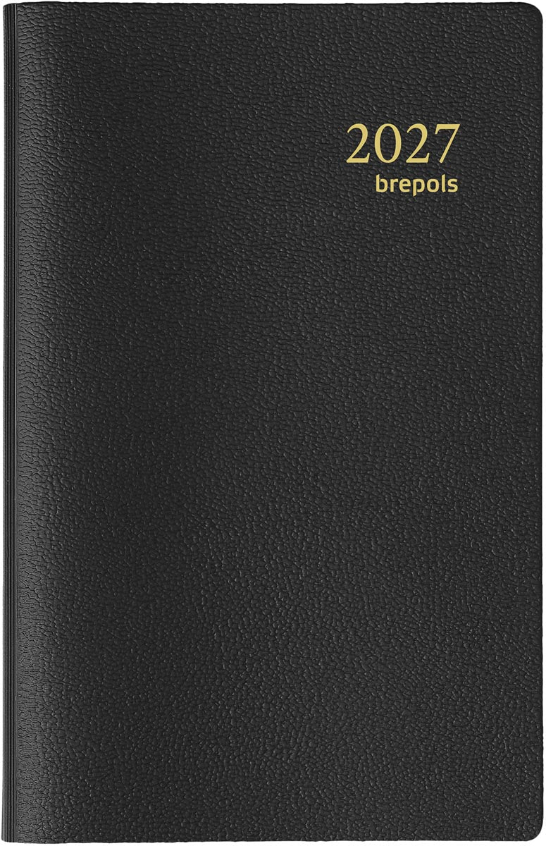 Brepols -   agenda Delta Genova 6-talig, zwart, 2027