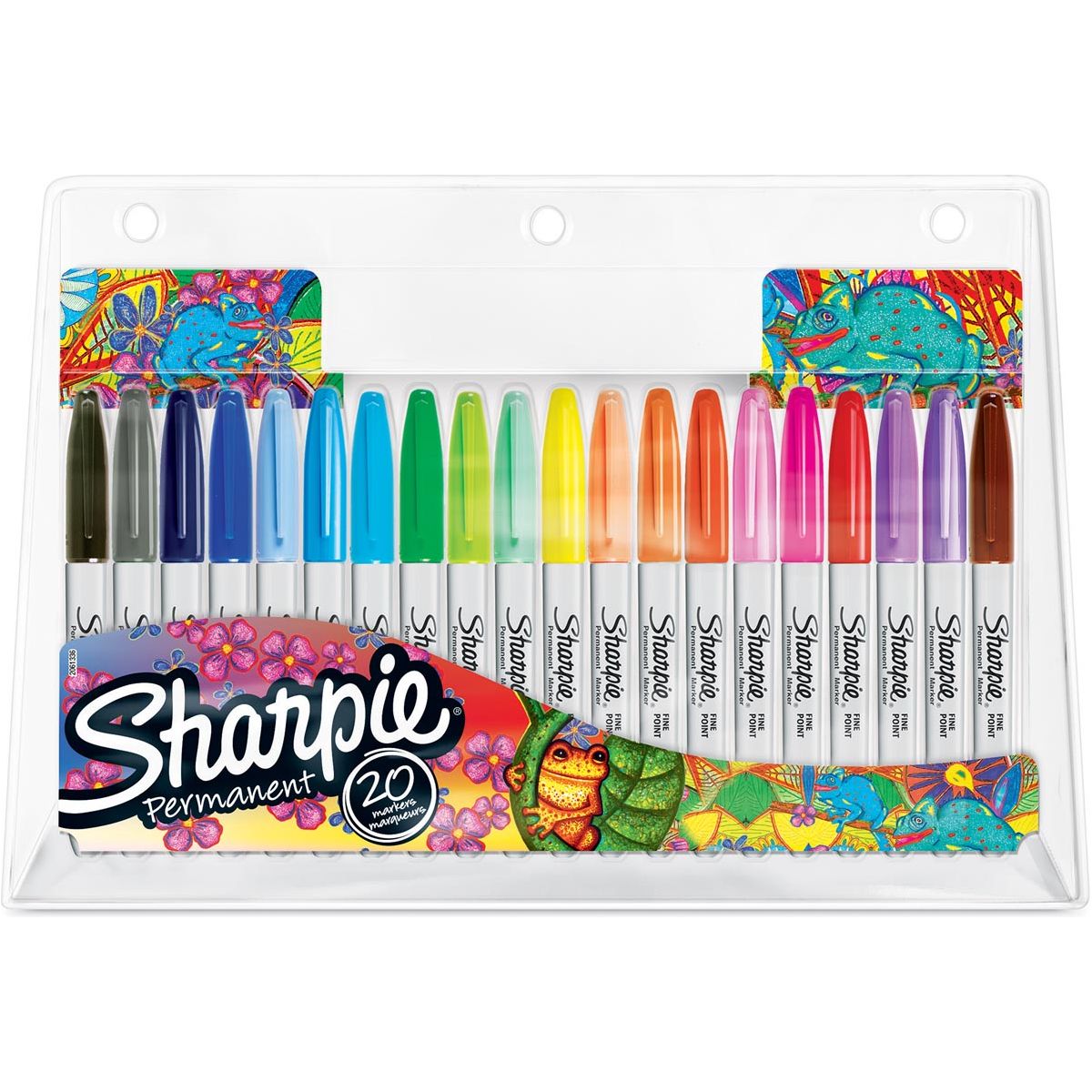 Sharpie - ie permanente marker, etui van 20 stuks in geassorteerde kleuren