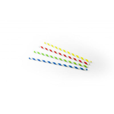 pajita de papel raya surtido ø6mm x 230mm 100 piezas
