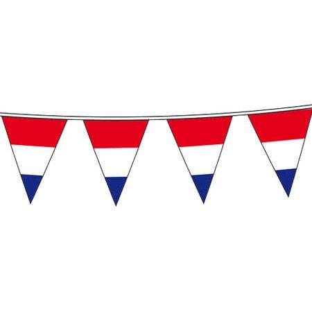 Ligne de drapeau drapeaux rouges blancs bleus 10 mètres