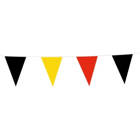 Klika -  België vlaggenlijn, 10 m, zwart-geel-rood