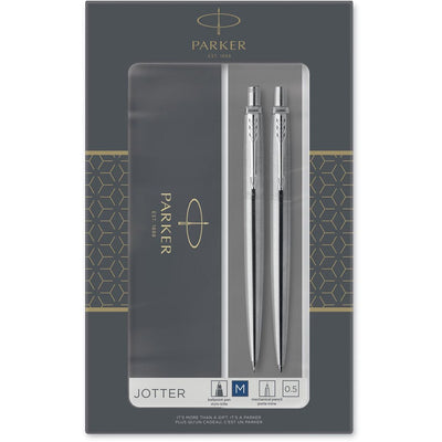 Parker -  Jotter giftbox duoset, balpen en vulpotlood, zilver CT