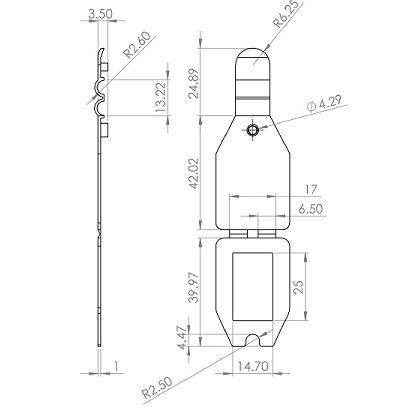 Klika - Bolsillo de paletas de escaneo transparente 25x27mm 6