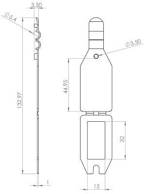 Klika - Scan vane pocket transparente 25x38mm 800 piezas