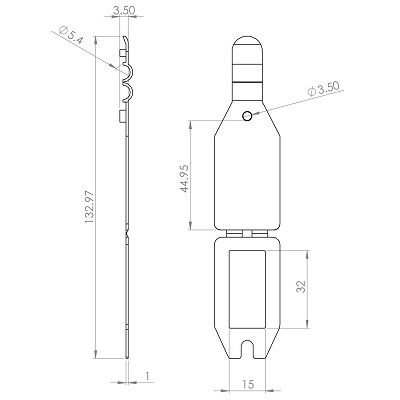 Klika - Scan-Flügeltasche transparent 25x38mm