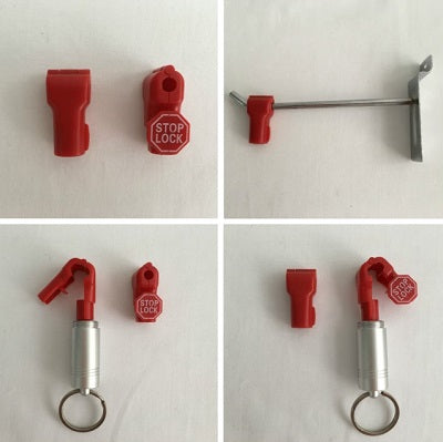 Klika -  StopLock 6mm rood afmeting 38,5x18mm 130 stuks