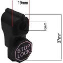 Klika - StopLock 6mm negro tamaño 38.5x18mm 130 piezas