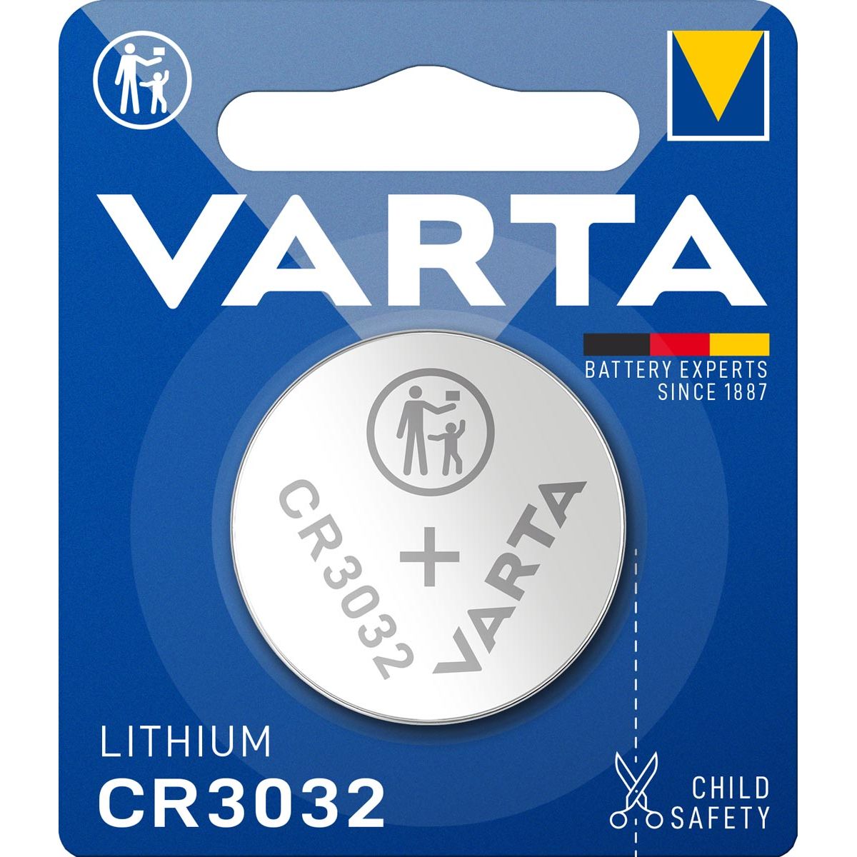 Varta - pila a bottone al litio CR3032, blister da 1 pezzo