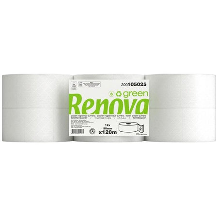 Renova -   Green toiletpapier , 2-laags, 120 meter, pak van 12 rollen