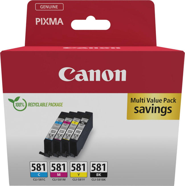 Canon-Inkcartridge Canon CLI-581 + 50VVE F-PAP 10x15cm