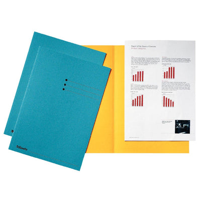 Esselte - Cartella pieghevole A4 manila 180gr blu