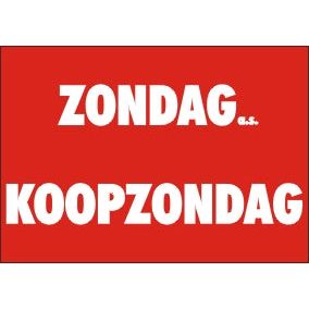 Klika - Raambiljet groot ZONDAG as KOOPZONDAG40 stuks