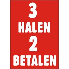 Klika -  Raambiljet groot 3 HALEN 2 BETALEN