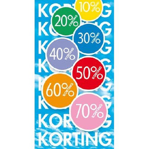 Klika - Thème ticket de vitrine 10% à 70% DE RÉDUCTION 20 pièces