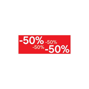 Klika -  Raambiljet -50% , afmeting 69x24 cm.