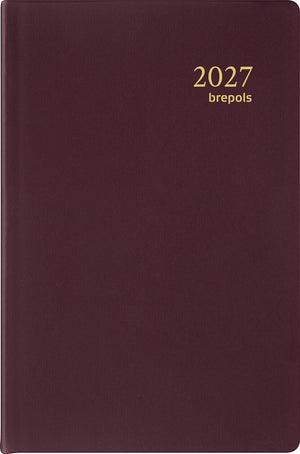 Brepols - agenda Delta Seta 6 idiomas, burdeos, 2026