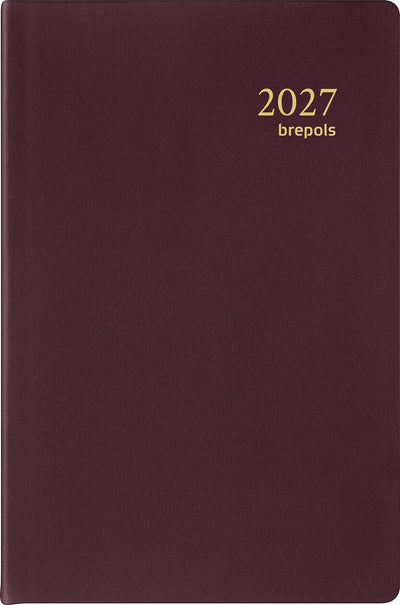 Brepols - agenda Delta Seta 6 idiomas, burdeos, 2026