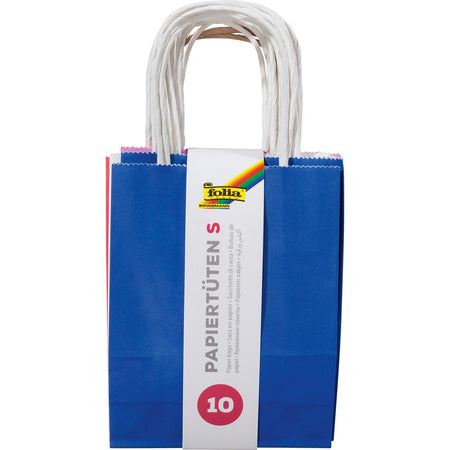 Folia - Kraftpapierbeutel, 110-125 g/m², farblich sortiert, 10er Pack