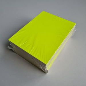 Klika - Price card blank fluoro yellow 12x16cm 100 6 pieces