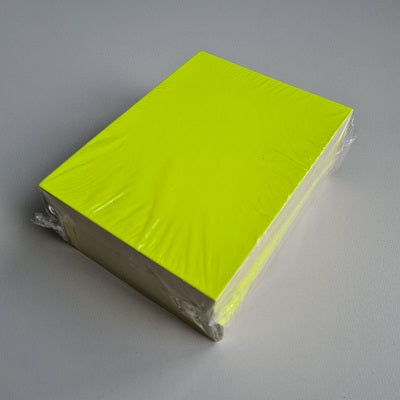 Klika - Price card blank fluoro yellow 12x16cm 100 6 pieces