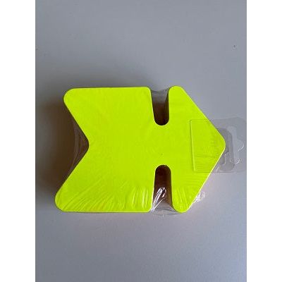 Klika - Fluor pijl 12x16 cm fluor geel 50 stuks - 9 stuks