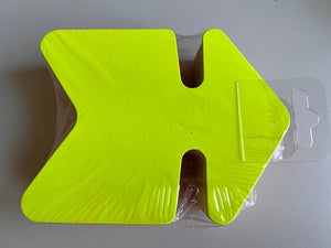 Klika -  Fluor pijl 16x24 cm fluor geel 25 stuks
