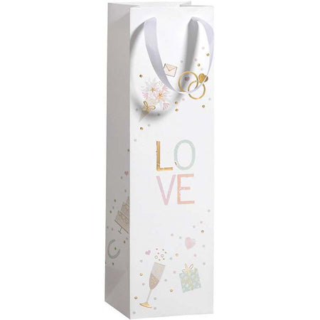 Klika -  Geschenkzak Love, voor fles, 11 x 38 x 11 cm
