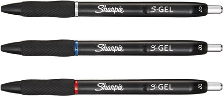 Sharpie -  ie S-gel roller, medium punt, blister van 3 stuks, geassorteerde kleuren