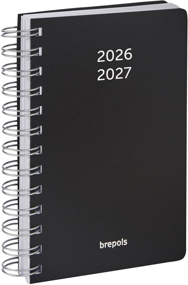 Brepols - Agenda scolaire Brepols Wire-O, noir, 2024-2025