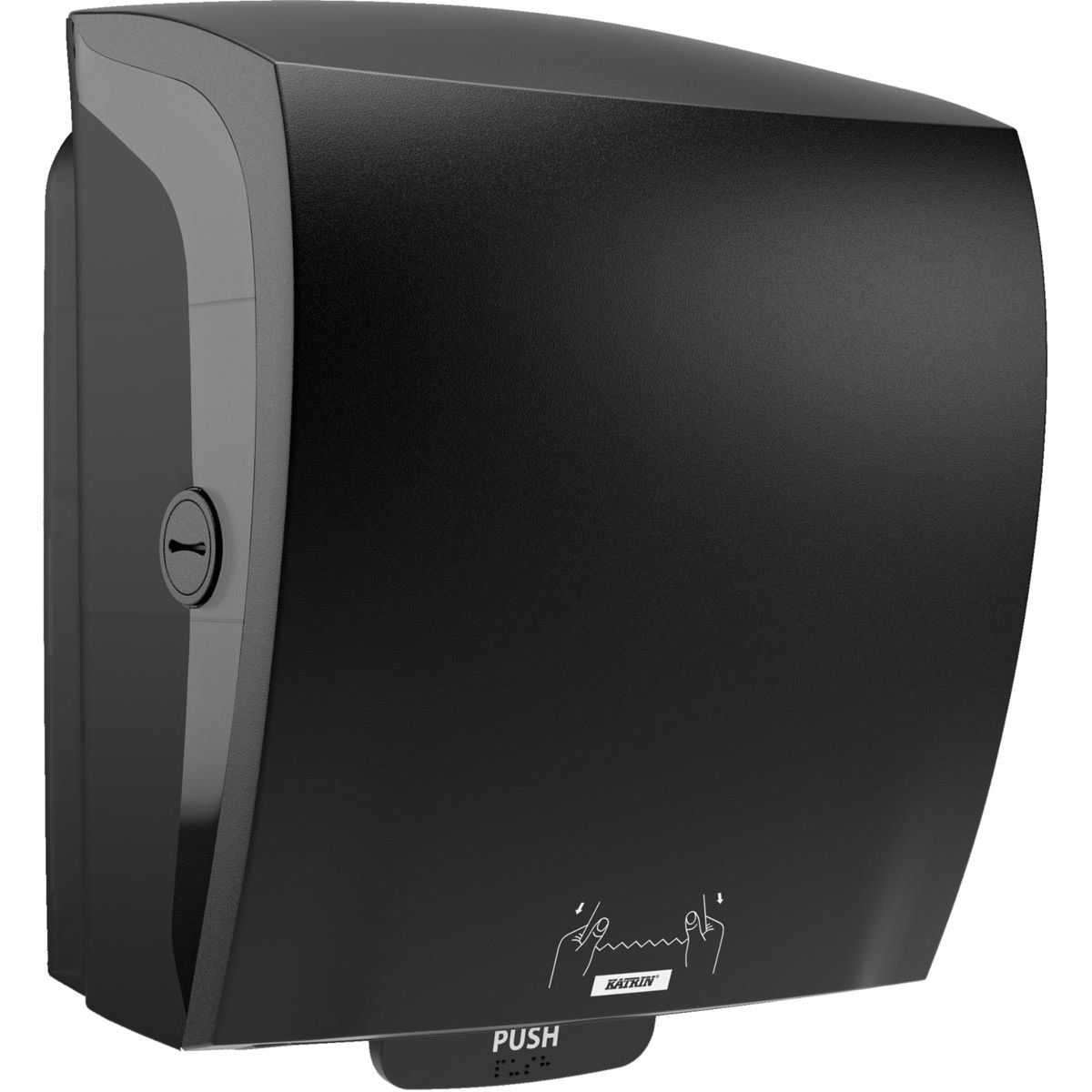 Katrin -  handdoekroldispenser 82070, zwart
