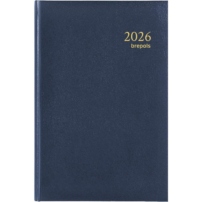 Brepols - Agenda 2026 Saturn Luxury 1 jour/1 page bleu