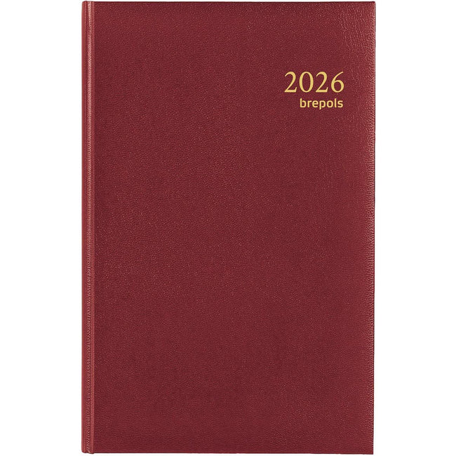 Brepols - Agenda 2026 Saturn Luxury 1 jour/1 page bordeaux