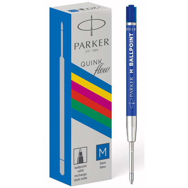 Parker - Ricarica economica per penna a sfera media blu