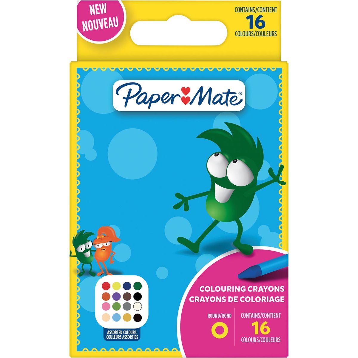 Paper Mate - waskrijt, blister van 16 stuks