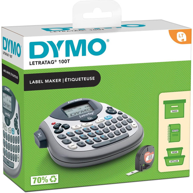 Dymo -  beletteringsysteem LetraTag LT-100T, inclusief 1 LT-e, azerty