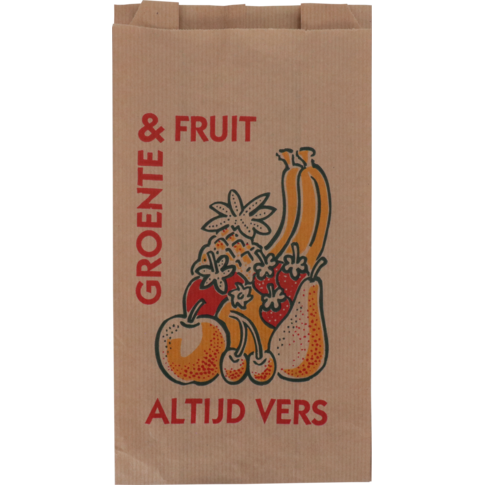 Klika - Bag | Obstbeutel | Papier NEIN. 1 | 14/ 8x25.5cm | Immer frisch Braun | 10 kg