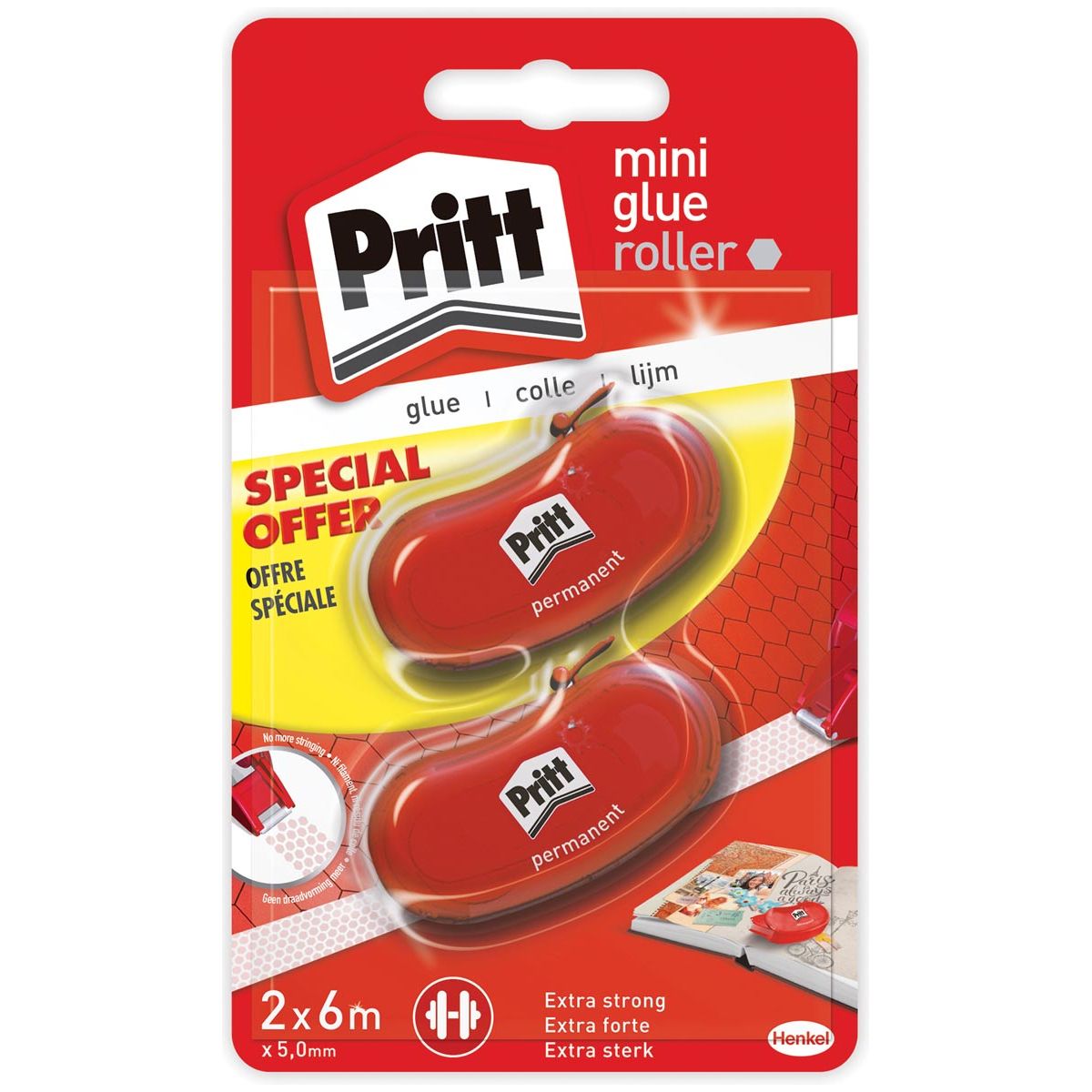 Pritt - lijmroller Glue-it Refill, blister met 2 stuks (2e aan halve prijs)