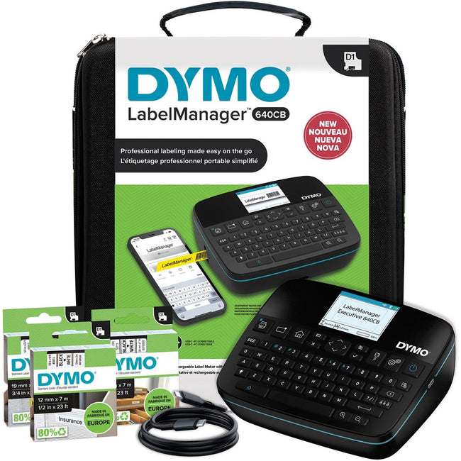 Dymo - labeling system LabelManager Executive 640 CB, qwerty, kit case
