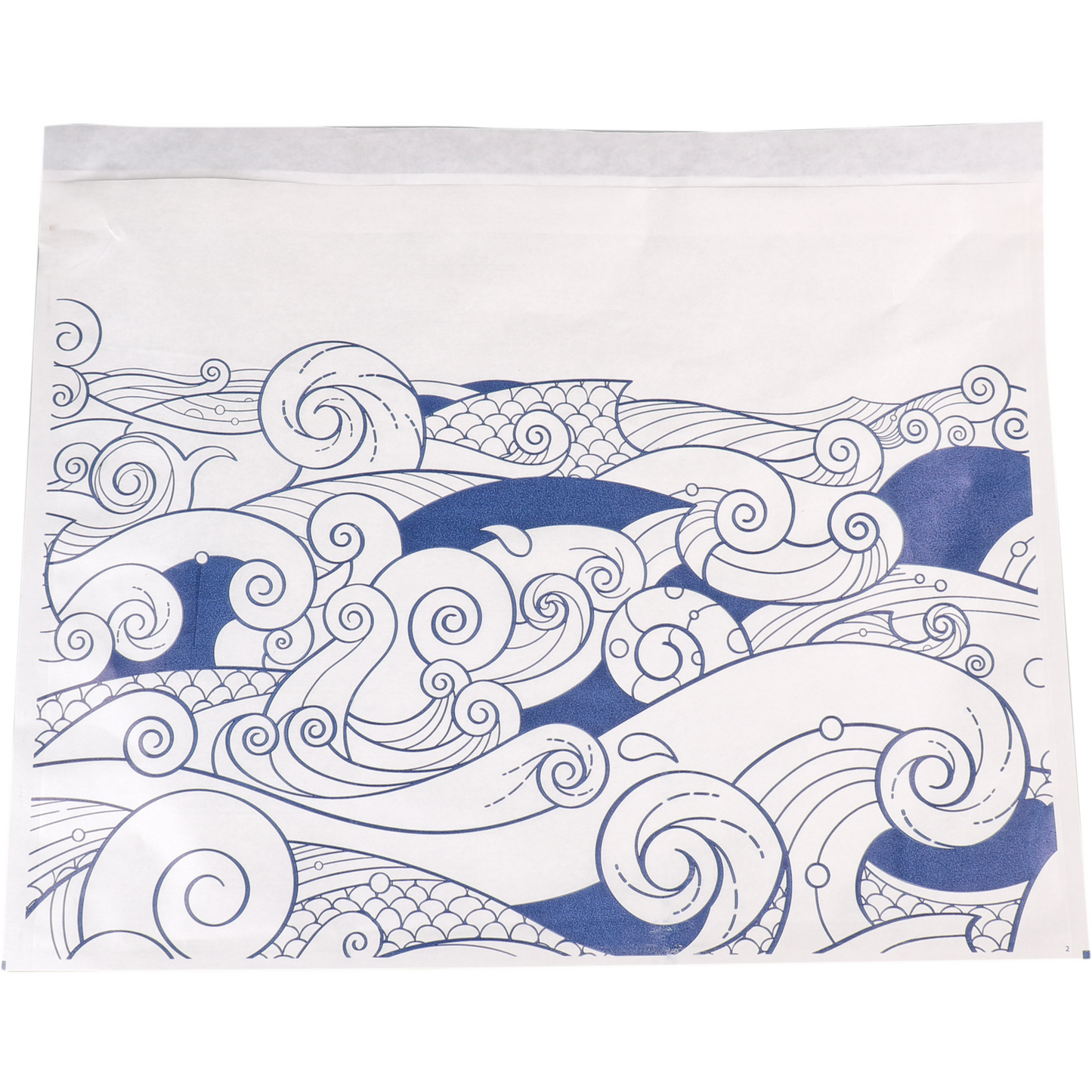 Depa - Bag | Sac à poisson | Papier + PE | 250x330 mm | Vagues | blanc / bleu 500 pièces