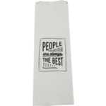 BAG DEPA® - ® | Poche Papier Kraft + PP | 26 / 9x27cm | J'adore manger | blanc noir 5 kg