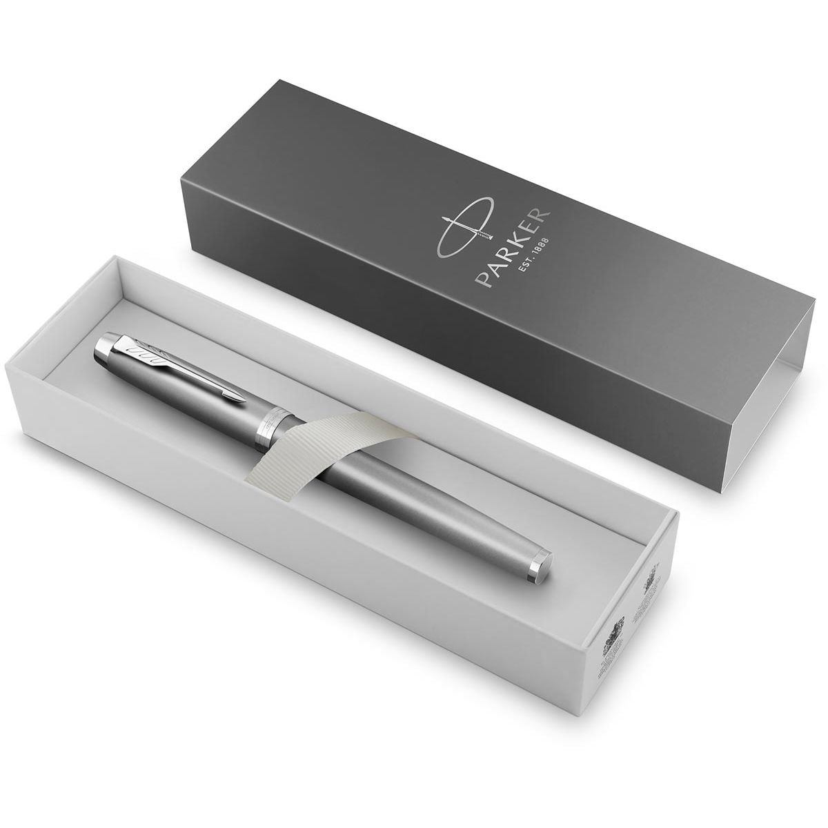 Parker - Penna stilografica IM Rituals, grigia CT, pregiata, confezione regalo