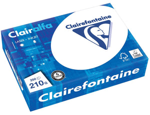 Clairefontaine - Clairalfa presentation paper ft A4, 210 g, pack of 250 sheets