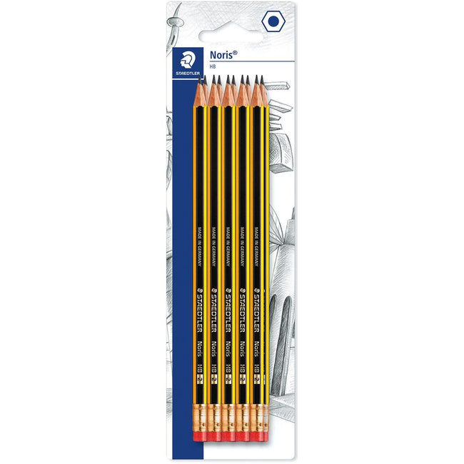 Staedtler - Noris graphite crayon hb avec gomme, 10 pièces