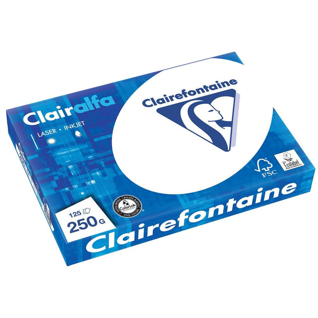 Clairefontaine - Papel de presentación Clairalfa A4, 250 g, paquete de 125 hojas